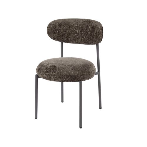 Adelia - Lot De 2 Chaises - Pieds En Métal - En Tissu Texturé