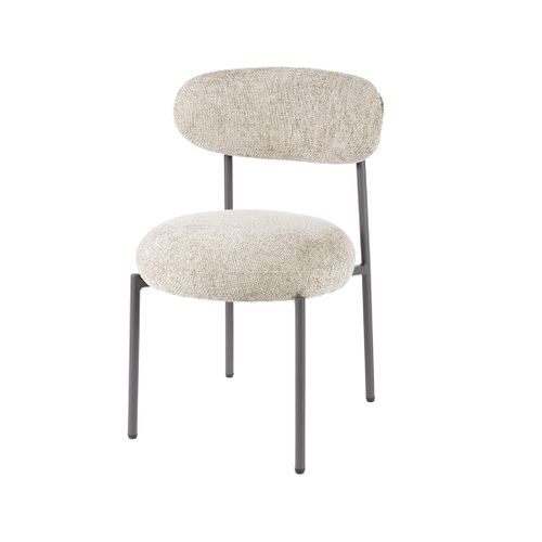 Adelia - Lot De 2 Chaises - Pieds En Métal - En Tissu Texturé