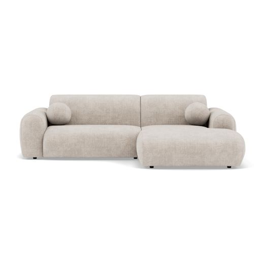 Louise - Canapé D'angle Droit 4 Places En Velours Texturé