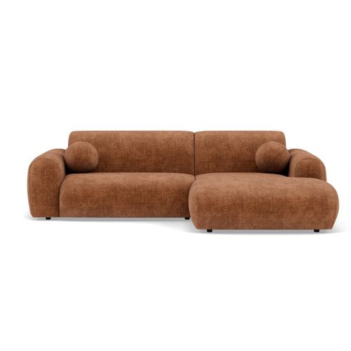 Louise - Canapé D'angle Droit 4 Places En Velours Texturé