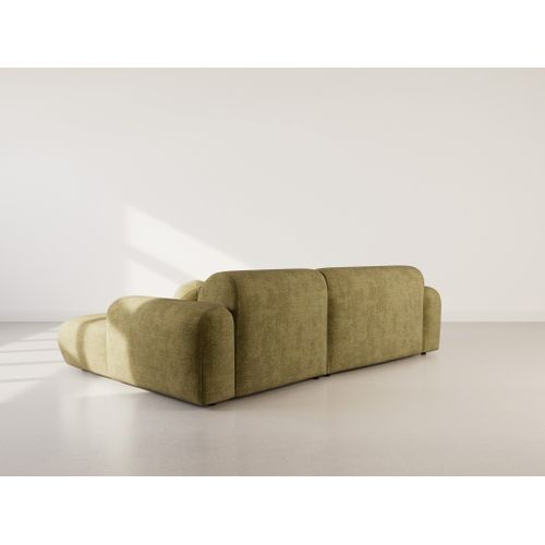 Louise - Canapé D'angle Droit 4 Places En Velours Texturé