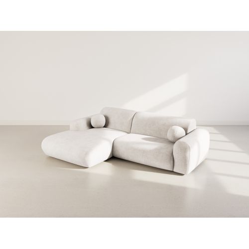 Louise - Canapé D'angle Gauche 4 Places En Velours Texturé