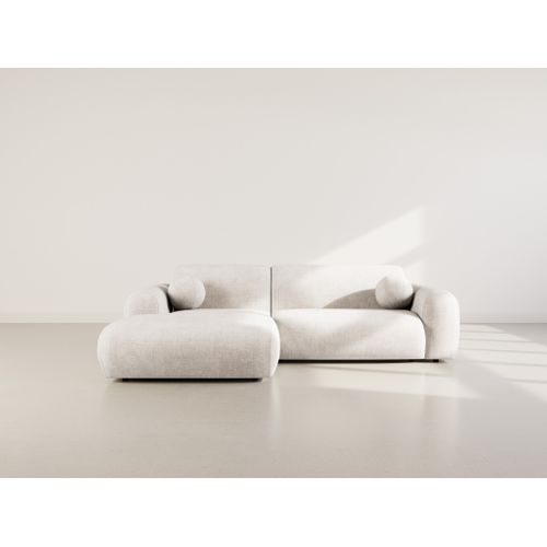 Louise - Canapé D'angle Gauche 4 Places En Velours Texturé