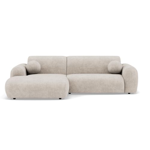 Louise - Canapé D'angle Gauche 4 Places En Velours Texturé