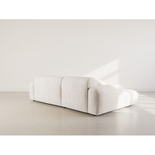 Louise - Canapé D'angle Gauche 4 Places En Velours Texturé