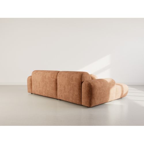 Louise - Canapé D'angle Gauche 4 Places En Velours Texturé