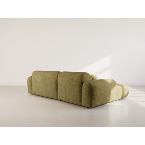 Louise - Canapé D'angle Gauche 4 Places En Velours Texturé