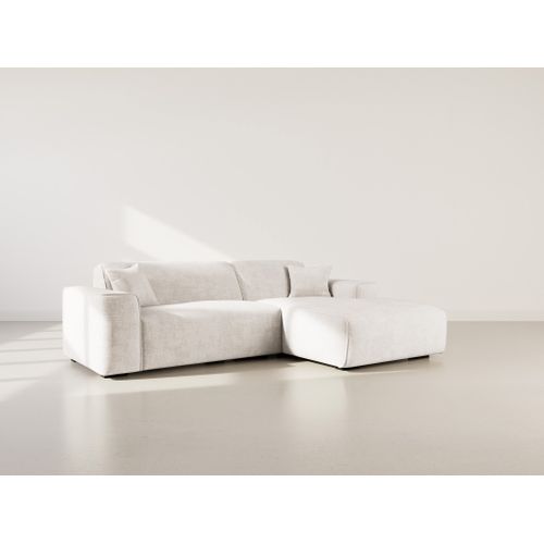 Lison - Canapé D'angle Droit 4 Places En Velours Texturé