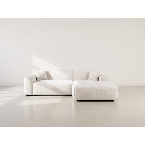 Lison - Canapé D'angle Droit 4 Places En Velours Texturé