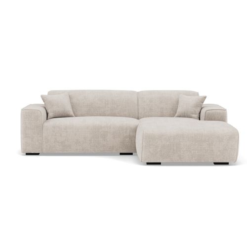 Lison - Canapé D'angle Droit 4 Places En Velours Texturé