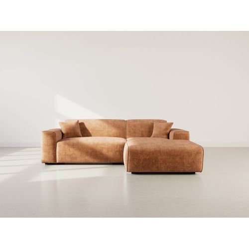 Lison - Canapé D'angle Droit 4 Places En Velours Texturé