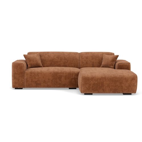 Lison - Canapé D'angle Droit 4 Places En Velours Texturé