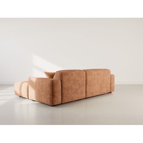 Lison - Canapé D'angle Droit 4 Places En Velours Texturé