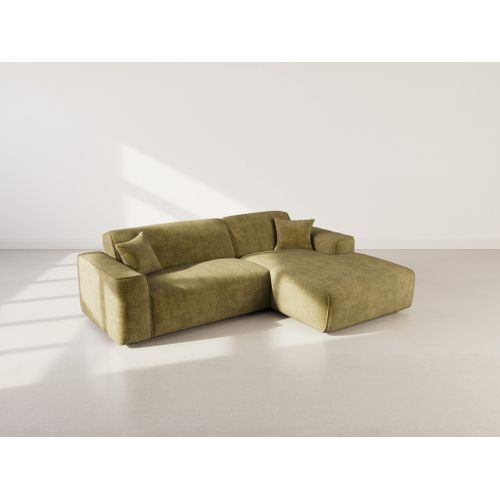 Lison - Canapé D'angle Droit 4 Places En Velours Texturé