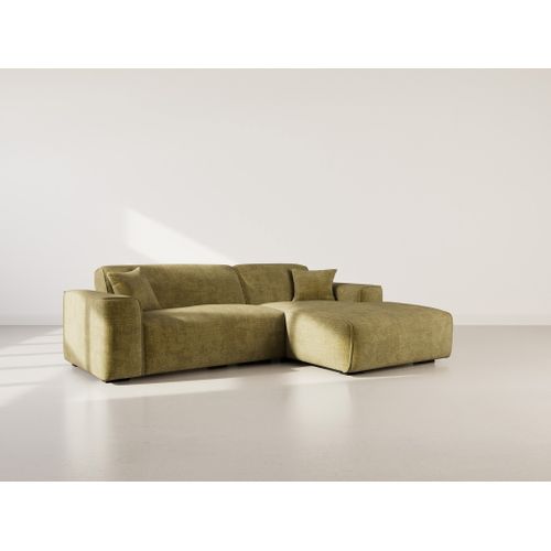 Lison - Canapé D'angle Droit 4 Places En Velours Texturé