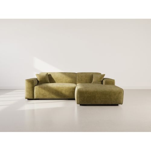 Lison - Canapé D'angle Droit 4 Places En Velours Texturé