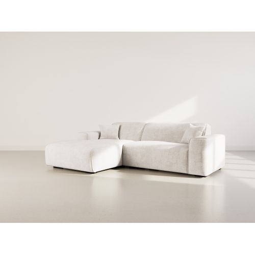Lison - Canapé D'angle Gauche 4 Places En Velours Texturé