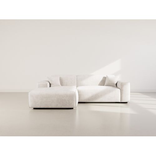 Lison - Canapé D'angle Gauche 4 Places En Velours Texturé