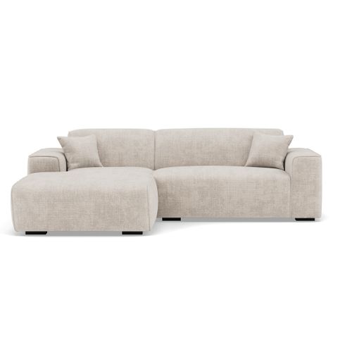 Lison - Canapé D'angle Gauche 4 Places En Velours Texturé