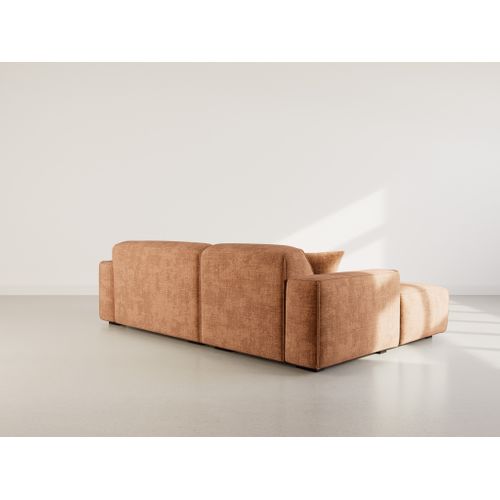 Lison - Canapé D'angle Gauche 4 Places En Velours Texturé