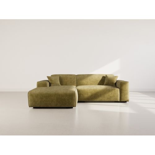 Lison - Canapé D'angle Gauche 4 Places En Velours Texturé