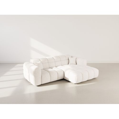 Mini Ray - Canapé D'angle Droit 4 Places En Tissu Texturé