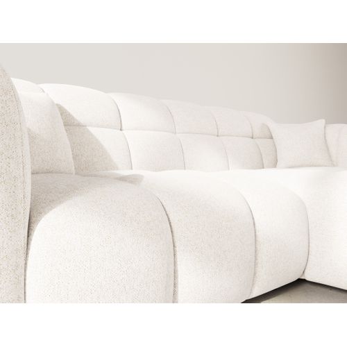 Mini Ray - Canapé D'angle Droit 4 Places En Tissu Texturé