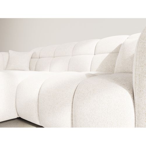 Mini Ray - Canapé D'angle Gauche 4 Places En Tissu Texturé