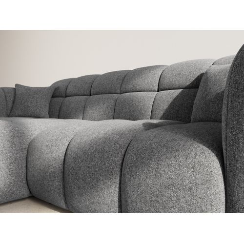 Mini Ray - Canapé D'angle Gauche 4 Places En Tissu Texturé