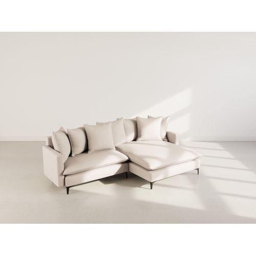 Madison - Canapé D'angle Réversible 4 Places En Tissu Texturé