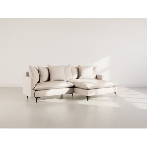 Madison - Canapé D'angle Réversible 4 Places En Tissu Texturé