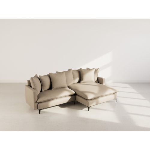 Madison - Canapé D'angle Réversible 4 Places En Tissu Texturé