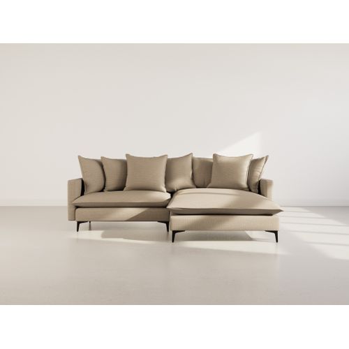 Madison - Canapé D'angle Réversible 4 Places En Tissu Texturé