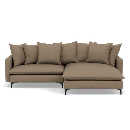 Madison - Canapé D'angle Réversible 4 Places En Tissu Texturé