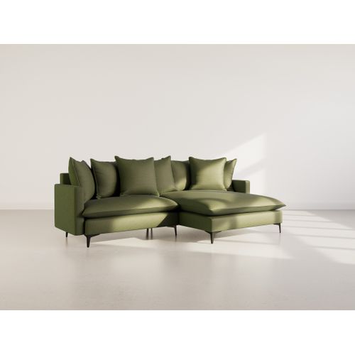 Madison - Canapé D'angle Réversible 4 Places En Tissu Texturé