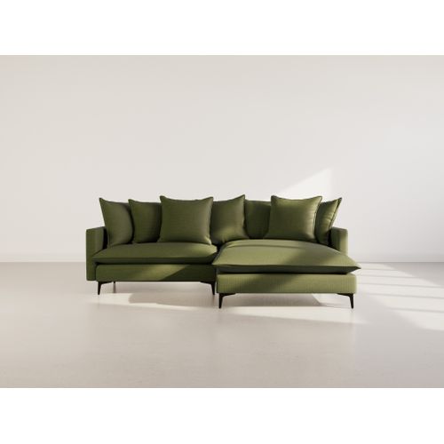 Madison - Canapé D'angle Réversible 4 Places En Tissu Texturé