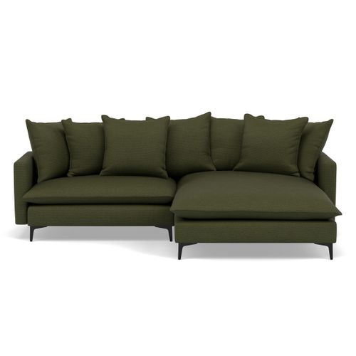 Madison - Canapé D'angle Réversible 4 Places En Tissu Texturé