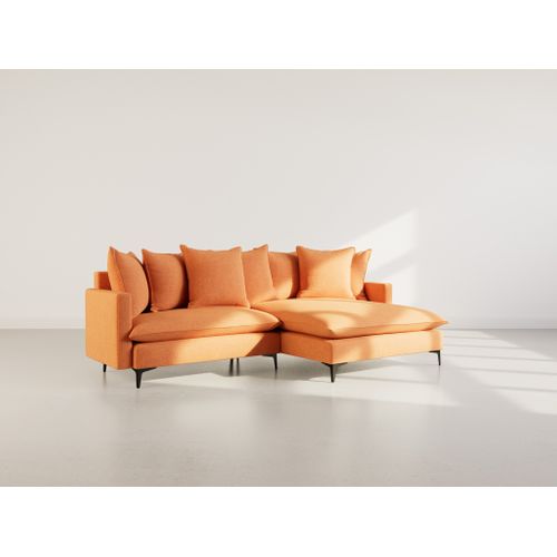 Madison - Canapé D'angle Réversible 4 Places En Tissu Texturé