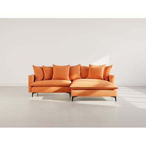 Madison - Canapé D'angle Réversible 4 Places En Tissu Texturé