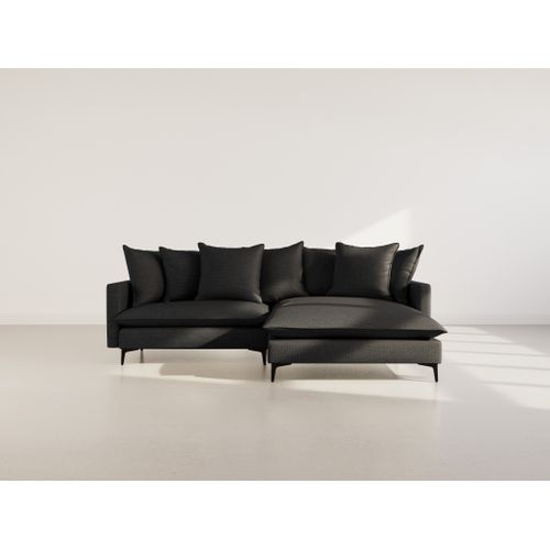 Madison - Canapé D'angle Réversible 4 Places En Tissu Texturé