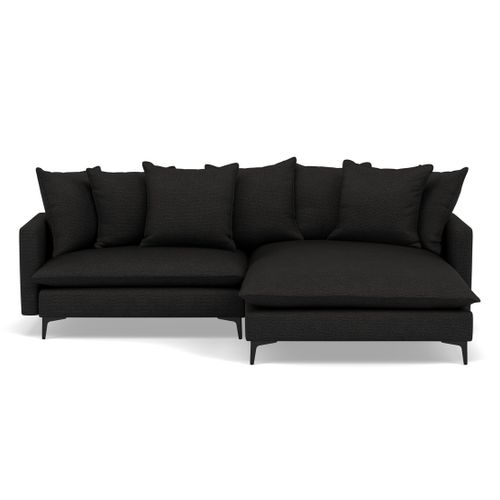 Madison - Canapé D'angle Réversible 4 Places En Tissu Texturé