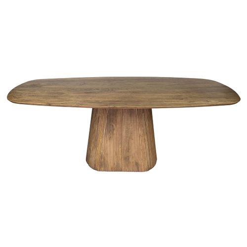 Dayo - Table à Manger En Bois Massif De Manguier - 6 à 8 Personnes