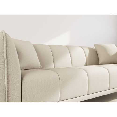 Arsene - Canapé Droit 3 Places En Velours Texturé