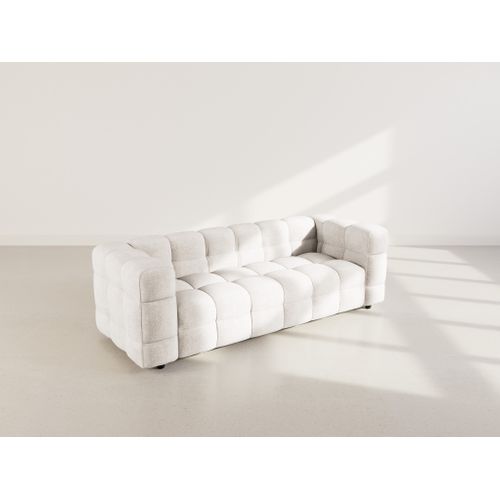 Augustin - Canapé Droit 3 Places En Velours Texturé