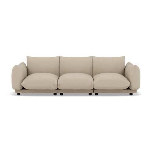 Jeanne - Canapé Modulable 3 Places En Velours Texturé