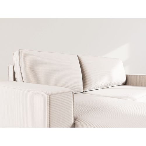 Hector - Canapé D'angle Réversible 4 Places Convertible Avec Coffre En Velours Côtelé