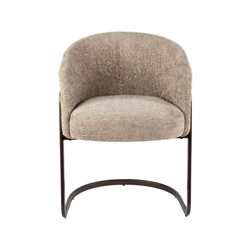 Teo - Lot De 2 Chaises - Pieds En Métal - En Tissu Texturé