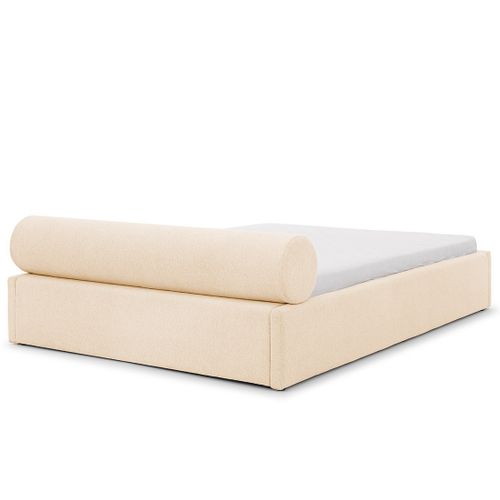 Billy - Lit Coffre - 140x190 Cm - En Tissu Texturé - Sommier Inclus