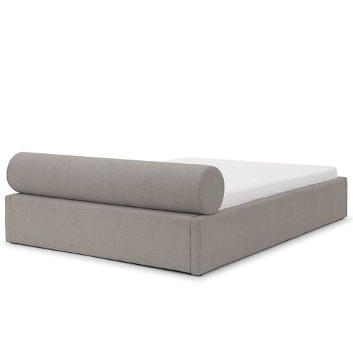 Billy - Lit Coffre - 140x190 Cm - En Tissu Texturé - Sommier Inclus