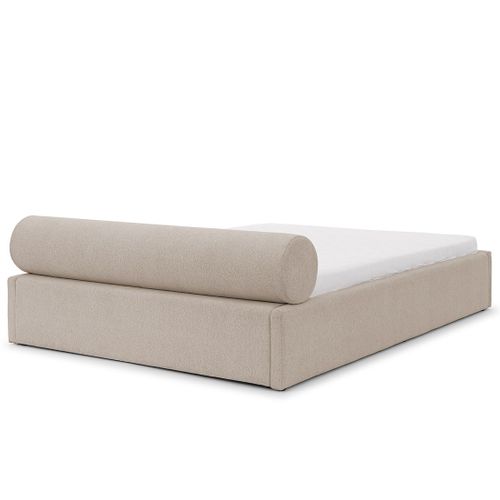 Billy - Lit Coffre - 160x200 Cm - En Tissu Texturé - Sommier Inclus